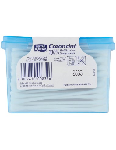 Neutro Roberts Bastoncini Cotonati - 260 Cotonfiock - Extra Delicati